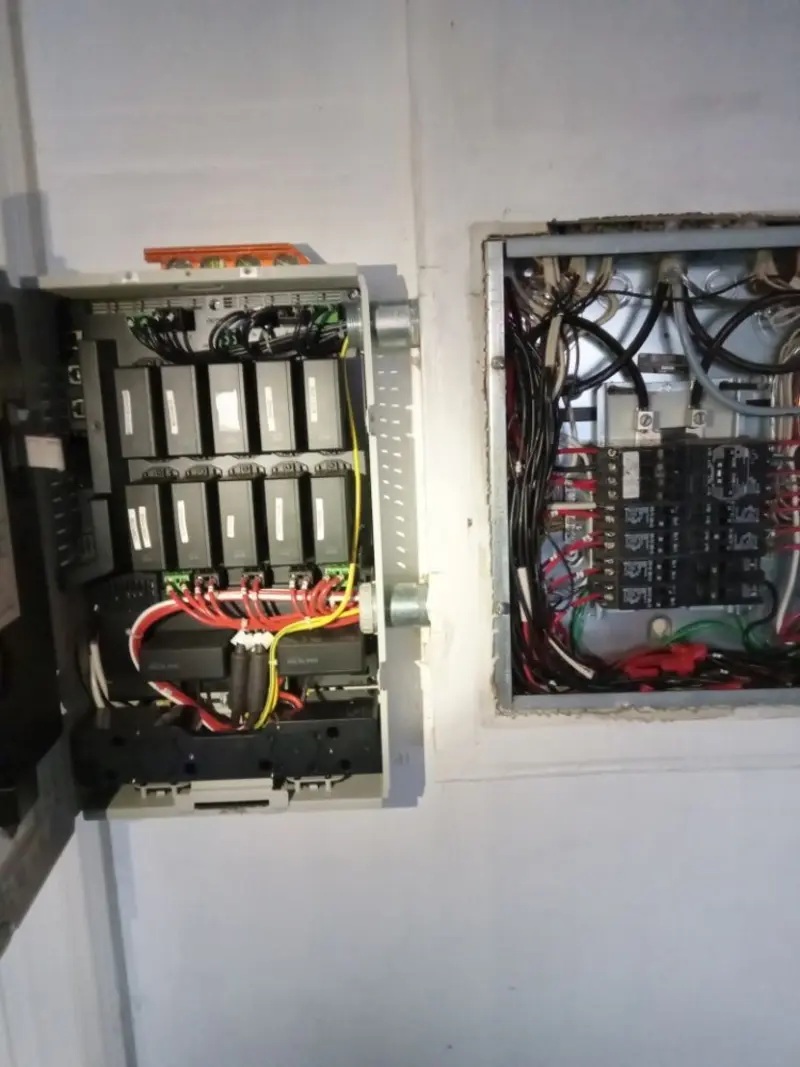 Electrical panel upgrade completed for Security Camera Wiring in Rothschild